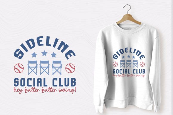Baseball Sideline Social Club SVG: Graphics for T-Shirt Designs