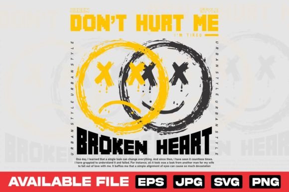 Broken Heart Smile Face T Shirt Design: Graphics for T-Shirt Designs