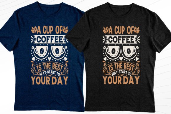 Cup of Coffee Modern T-Shirt Design Graphics