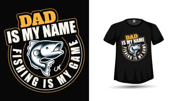 Fathers Day Fishing Dad T-Shirt Design Graphics