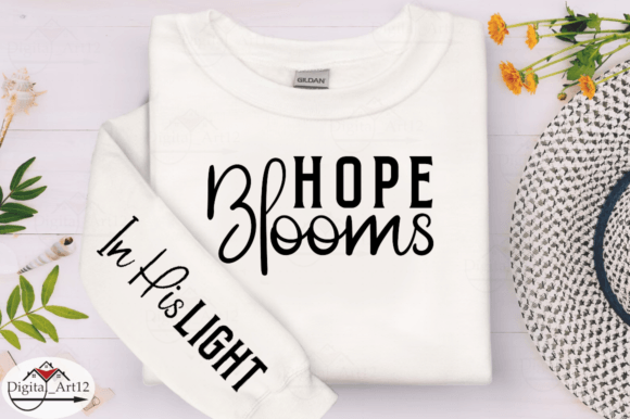 Hope Blooms Sleeve SVG: Graphics for T-Shirt Designs