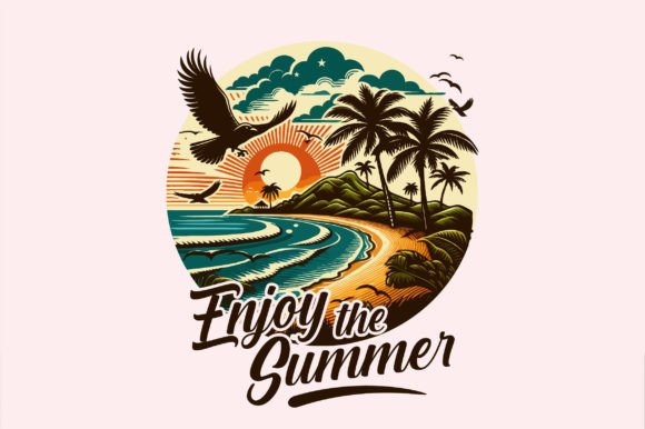 Summer T-Shirt Design Vector Graphics