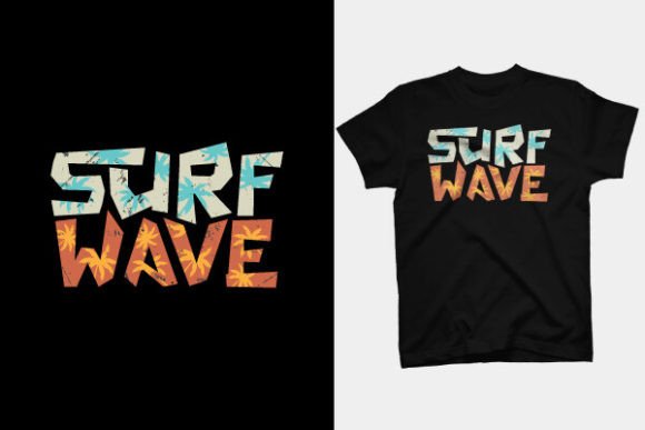 Surf Wave Graphics for T-Shirt Designs