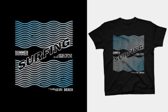 Surfing Graphics for Modern T-Shirt Designs