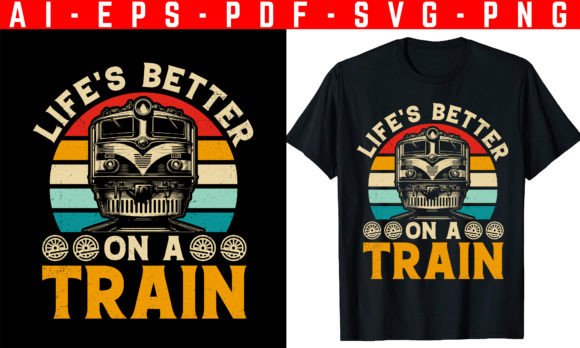 Train Graphics for T-Shirt Designs