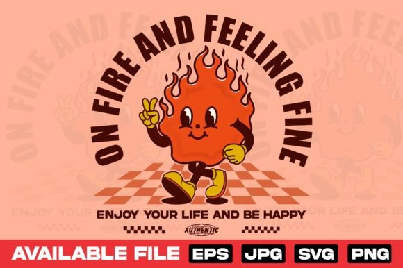 Vintage Fire Mascot: Bold Graphics for T-Shirt Designs